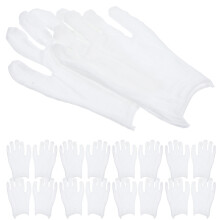 10Pairs White Cotton Gloves Protective Hand Gloves for Household Use