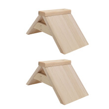 2Pcs Wooden Pigeon Perch Stand Durable Light Yellow Pet Bird Rest