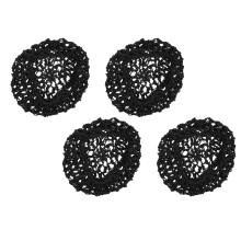 4Pcs Women’s Black Mesh Hairnet Snood Comfortable Hair Sleep Net