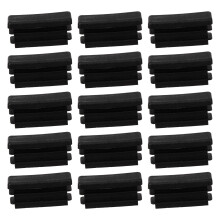 100Pcs Black PVC Square End Caps Chair Glide Plastic Tubing Plug
