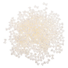 300Pcs White Bowknot Spacer Beads ABS Material for Handmade Jewelry