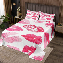 King Size Bedspread Pink White Coverlet Set Soft Quilted Two Tone Styling for Modern Bedroom Decor