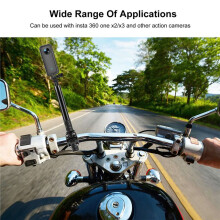 2X Motorcycle Bicycle Handlebar Fixture Phone Camera Mount Bracket Adapter & Monopod Stand for Insta 360 X3/ONE X2/ONE R