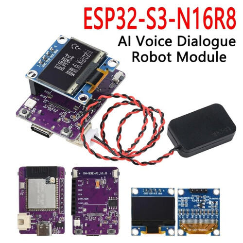ESP ESP32 S3 N16R8 Development Board Xiaozhi AI Voice Dialogue Robot Module with 0.96 Inch OLED Screen Type-C Interface 1