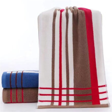 Soft Cotton Face Towel 34x74cm for Adults Men and Women, Fast Absorbent Bath Towel with Durable Stripe Design