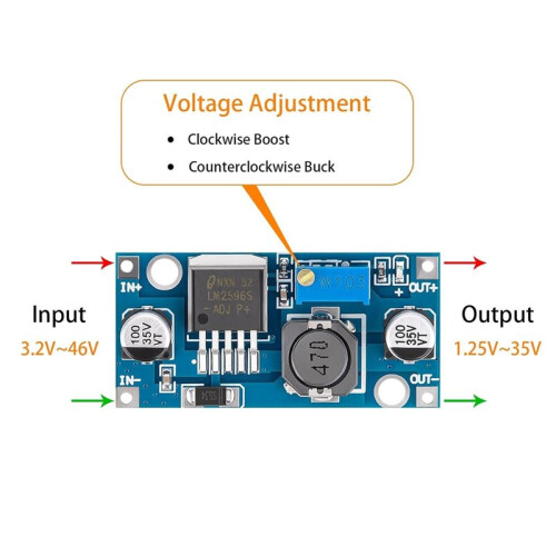 LM2596 - Buck Converter Module, 8 Pack Adjustable Voltage Regulator, 3.2V-40V Input, 1.25V-35V Output 1