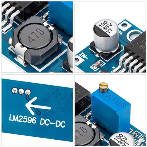 LM2596 - Buck Converter Module, 8 Pack Adjustable Voltage Regulator, 3.2V-40V Input, 1.25V-35V Output 2