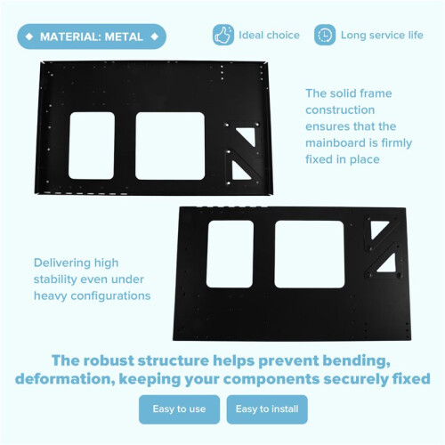 Mainboard Bracket ATX Form Factor Open Studio Chassis Frames Holder Ir PC Case Frame Enhanced Heat Dissipation Stable 2