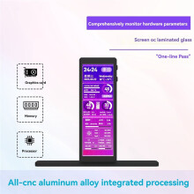 4.58-Inch USB Secondary Screen IPS Computer Monitor for Chassis Temperature Fan Speed CPU GPU RAM Monitoring Black