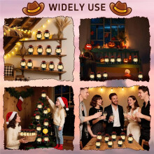 120 Pieces Western Theme Party Centerpiece Cowboy Party Decor with Lantern Cowboy Hat Boot for Western Birthday Wedding