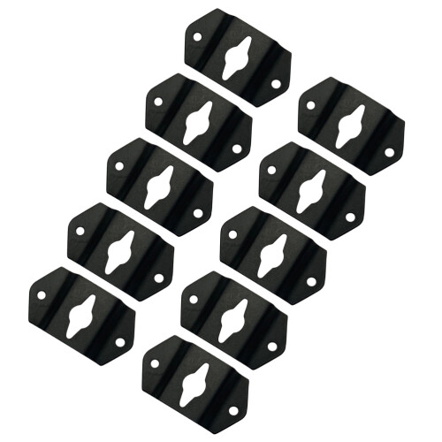 10Pcs Iron Hanging Speaker Brackets Black for Surround Sound
