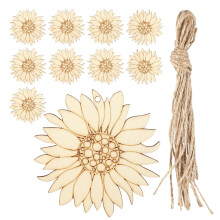 10pcs unfinished wooden craft decor for diy hanging