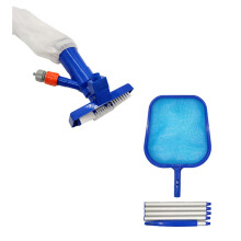 1Set Durable Blue Swimming Pool Net and Vacuum Cleaner Cleaning Supply