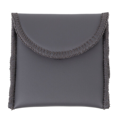 1Pc Black PU Hearing Aid Pouch Small Supple Protective Storage Bag