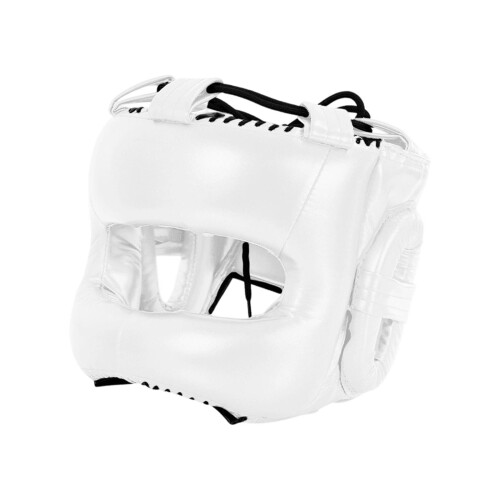 Casque de boxe à absorption des chocs avec texture-Blanc