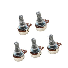 5Pcs 18mm Pots Shaft Guitar Potentiometer 25K A/B-Volume25K
