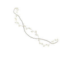 1Pc Silver Bridal Hair Band Pearl Rhinestone Alloy Wedding Accessory