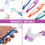 4Pcs Double Sided Denture Brushes with Nylon Bristles Assorted Colors 6