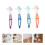 4Pcs Double Sided Denture Brushes with Nylon Bristles Assorted Colors 10