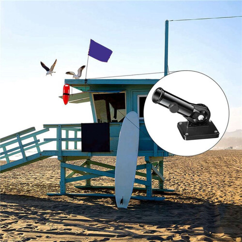 2X Flag Pole Holder Mounting Bracket Adjustable Flagpole Rod Hitch Bracket Multi-Position Flag Pole Mounting Bracket 2