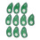 10pcs PU Green Four-Leaf Clover Head Covers 13