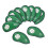 10pcs PU Green Four-Leaf Clover Head Covers 15