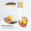 Mini Dry Erasers Yellow 24pcs 2.8x1.6x0.8in 4