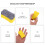 Mini Dry Erasers Yellow 24pcs 2.8x1.6x0.8in 6