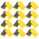 Mini Dry Erasers Yellow 24pcs 2.8x1.6x0.8in 9