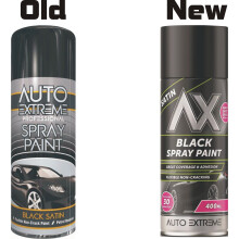 400ml Paint Aerosol Auto Car Black Satin Spray Van Bike Plastic Metal