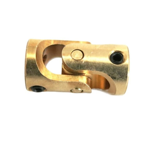 Mini Brass Universal Joint 33, 7mm Shaft Coupling for DIY Models and RC Robots, Smooth Torque Transfer