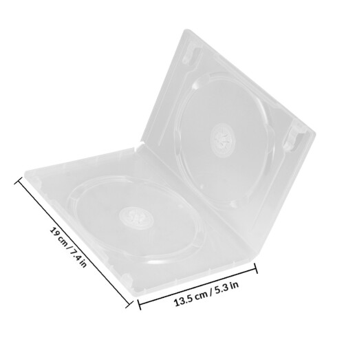 Masteelf 12 Pcs Clear Record Cd Case Dvd Organizer 13.5x19cm White 1