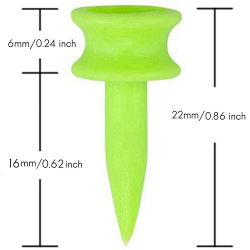 Tees de  Step Down 0.86 Pouce 500 Tees de Château de  en Plastique (Vert) 2