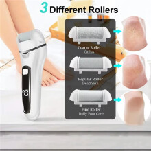 Testine di Ricambio per Lima Elettrica per Piedi per La Rimozione Dei Calli, 3 Pezzi al Quarzo, Grana Fine, per Media e Grossa, per Pedicure, Colore