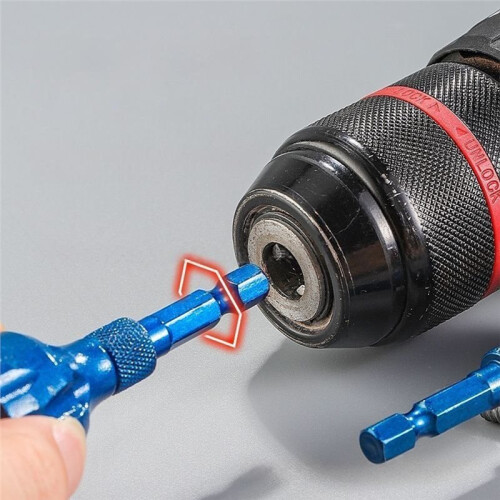 Deburring External Chamfer Tool with Carbide Blades,Hex Shank Deburring Tool,Bolt Thread Repair with Quick Release Shank 2