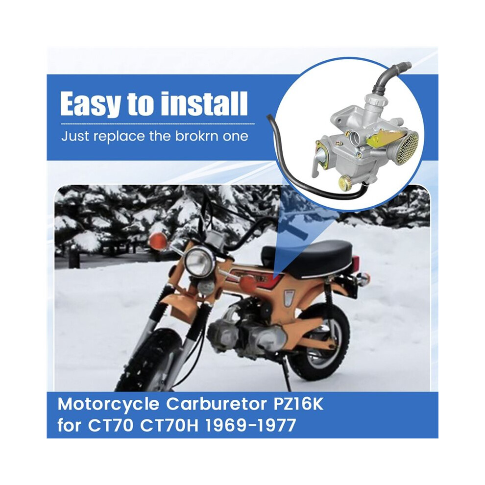 Motorcycle Carburetor Carb Kit Pz16k For Ct70 Ct70h Trail Bike 1969-1977 Ct 70 Ko K1 K3 Carb Hy02036 6033546774368
