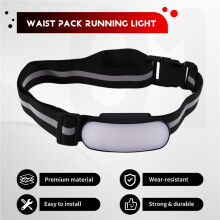 Fanny Pack Running Light Rechargeable 5 Modes Running Lights with Rear Red Light Waterproof Flashlight for Night Safety