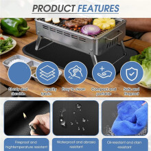 Mat for BBQ Grills 40x60cm, Fireproof and Waterproof, Ideal for Outdoor Tables and Countertops