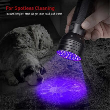 Lanterna Portátil de Luz Negra UV com 51/100/128 LEDs, Detector de Luz Negra para Urina de Cachorro, Manchas de Animais de Estimação, Etc. C