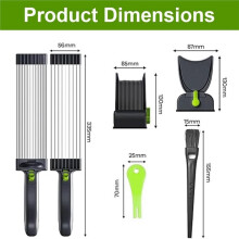 Juego de Cuchillos para Rebanar Carne Fresca - Cuchillo de Carnicero Ajustable 17 en 1, Cortador de Carne Manual para Rebanar y Cortar Carne