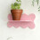 2X Wooden Wavy Storage Rack Wall Shelf Home Decoration 3