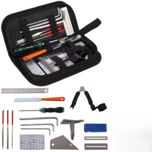 25Piece Guitar Kit with Durable Hand Tools for Electric Guitar, Ukulele, Bass and Mandolin