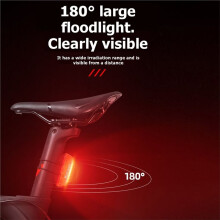 WEST BIKING Fietsachterlicht met Slimme Remsensor, COB-Technologie, Waterdicht, USB-Oplaadbaar Fietsachterlicht