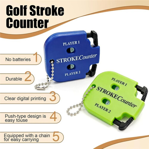 6 Pcs  Stroke Counters   Counters,   Shot Clicker Counters with Dial Reset & Keychain(6 Colors) 2