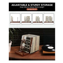 Expandable Vinyl Record Storage, 30-70 LPs Adjustable Now Playing Record Holder for Albums, Vinyl Record Stand