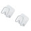 2Pcs Multifunctional White Stainless Steel Wall Rack for Kitchen 1