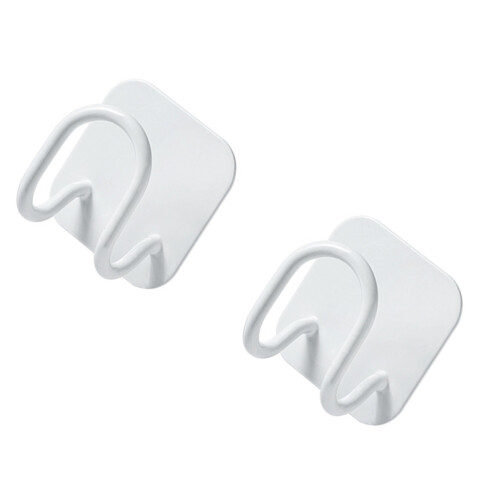 2Pcs Multifunctional White Stainless Steel Wall Rack for Kitchen