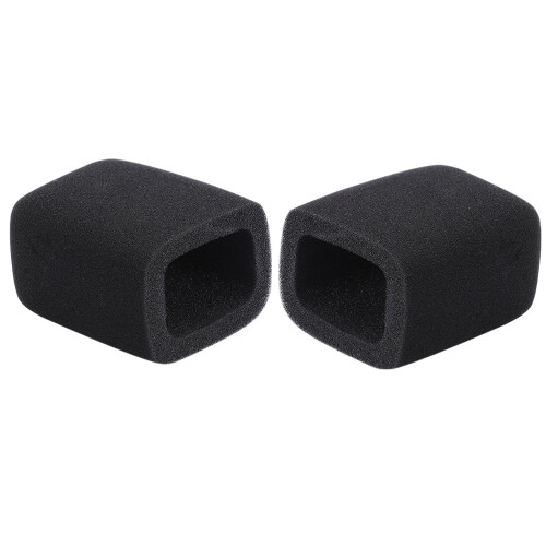 2Pcs Black Sponge Mic Covers Thickened Microphone Protectors for Ktv