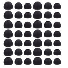 60Pcs Black Silicone Ear Plugs Wireless Earphone Caps Anti-Skid Covers