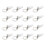 24Pcs White Car Aroma Clips Iron Durable Perfume Vent Clips for Auto 1